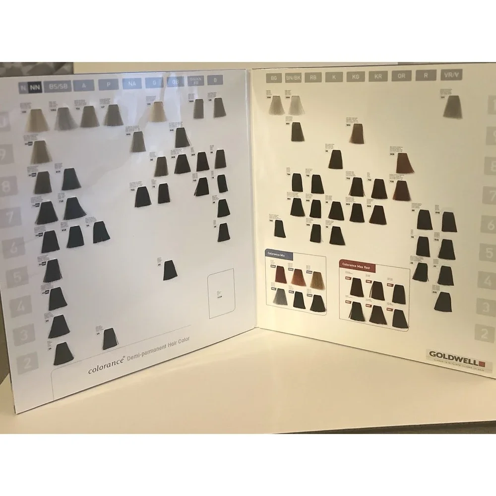 Goldwell Colorance Hair Color Swatch Book Shade Chart Professional Salon Blue